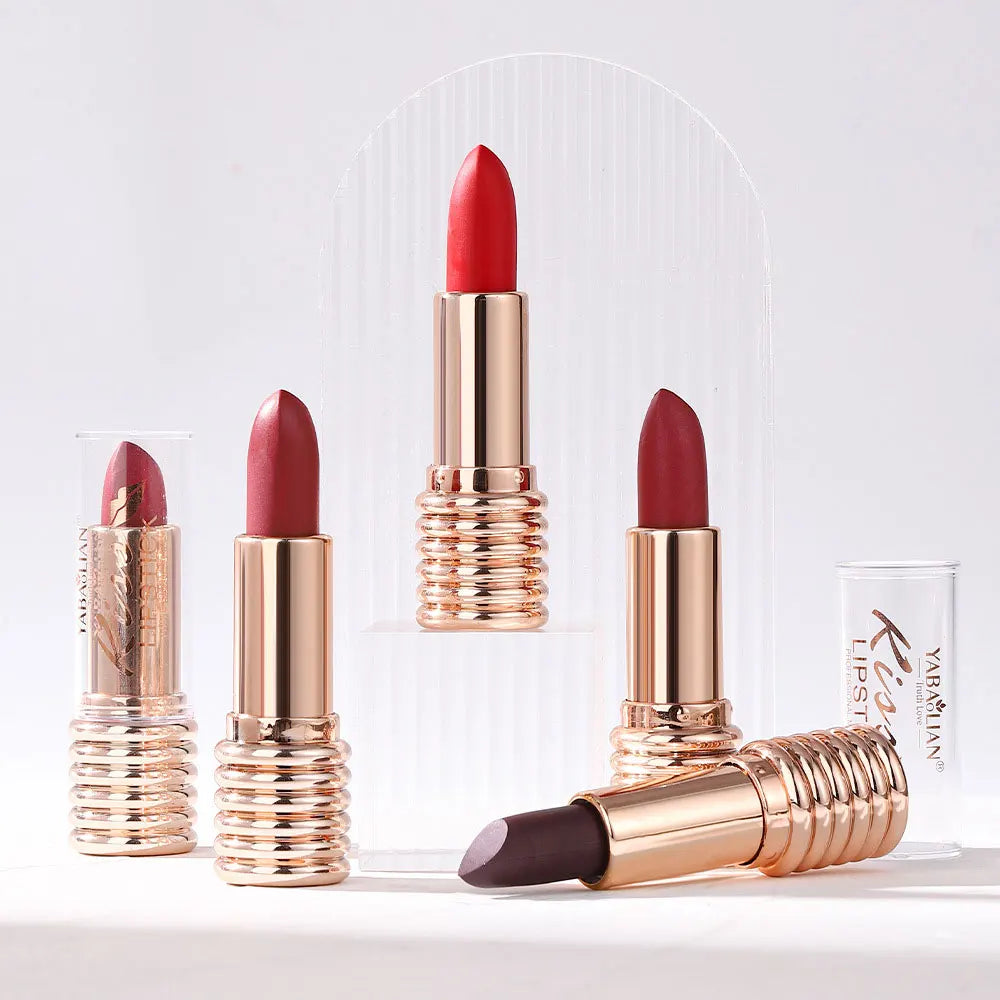 1pc Matte Lipsticks Waterproof Velvet Nude Lipstick Sexy Red Lip Stick Pigment Makeup Pink Lip Gloss Long Lasting Makeup