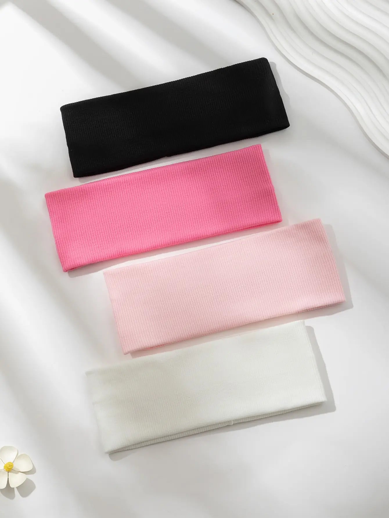 4Pcs Simple Fashion Women Solid Color Elastic HairBands Cute Wash Face Make-up Hair Band Vintage Sports Running Yoga Headbands