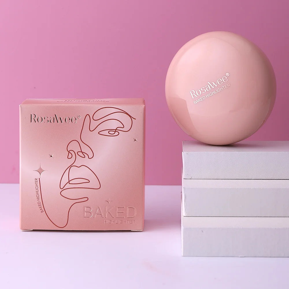 Long-lasting waterproof fine shimmer highlighter, natural glossy effect, brighten the contour and modify the face