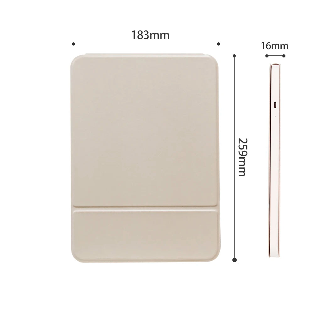 Makeup Mirror Foldable Portable 3-Color Dimmable Lighting Rechargeable Tabletop Folding Vanity Cosmetic Mirror with LED Lights