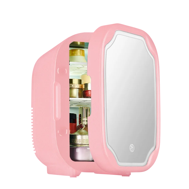 Mini Refrigerator With LED Light Cosmetic Skincare Refrigerators Makeup For Home Office and Portable Fridge Cooler Warmer