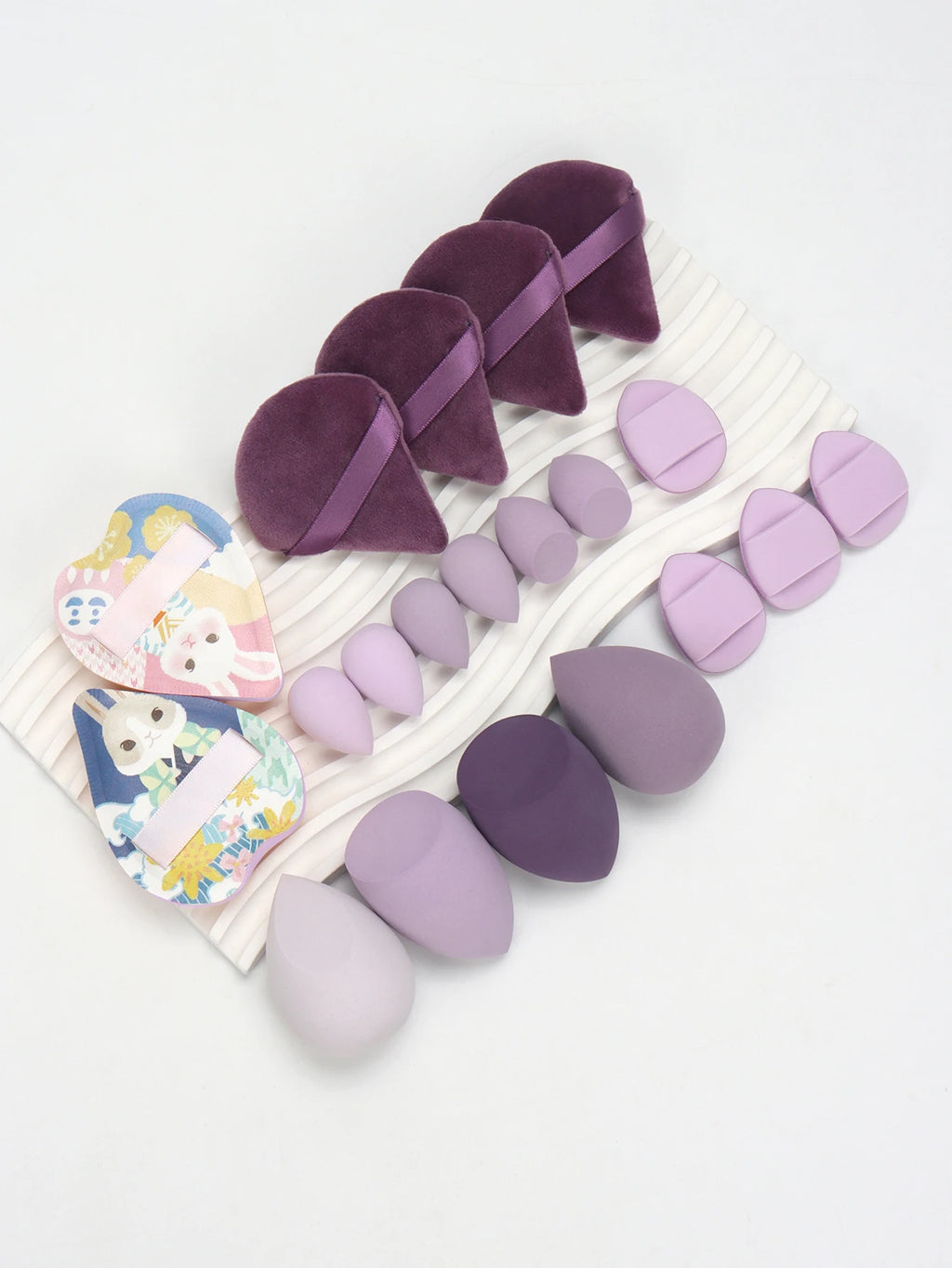 20 Pcs Pink Makeup Sponge and Makeup Puff Set Suitable for Face Cream and Powder Concealer Powder Makeup Machine