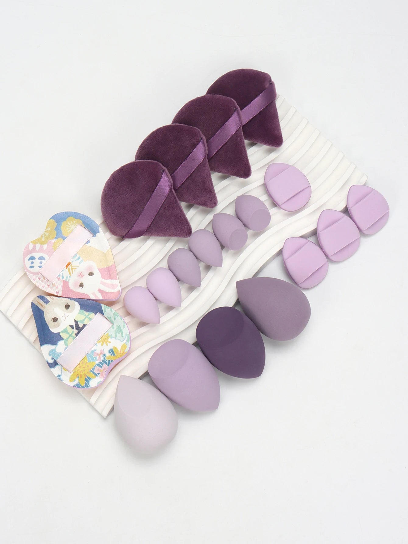 20 Pcs Pink Makeup Sponge and Makeup Puff Set Suitable for Face Cream and Powder Concealer Powder Makeup Machine
