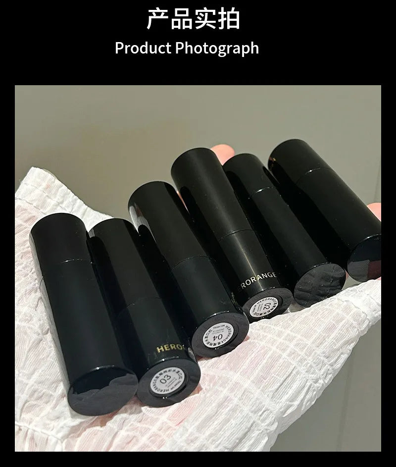 Miroir à faible saturation Lumière d’eau Brillant à lèvres solide Miroir Rouge à lèvres rouge à lèvres hydratant Teinte Nature Lèvre nue Maquillage Cosmétiques