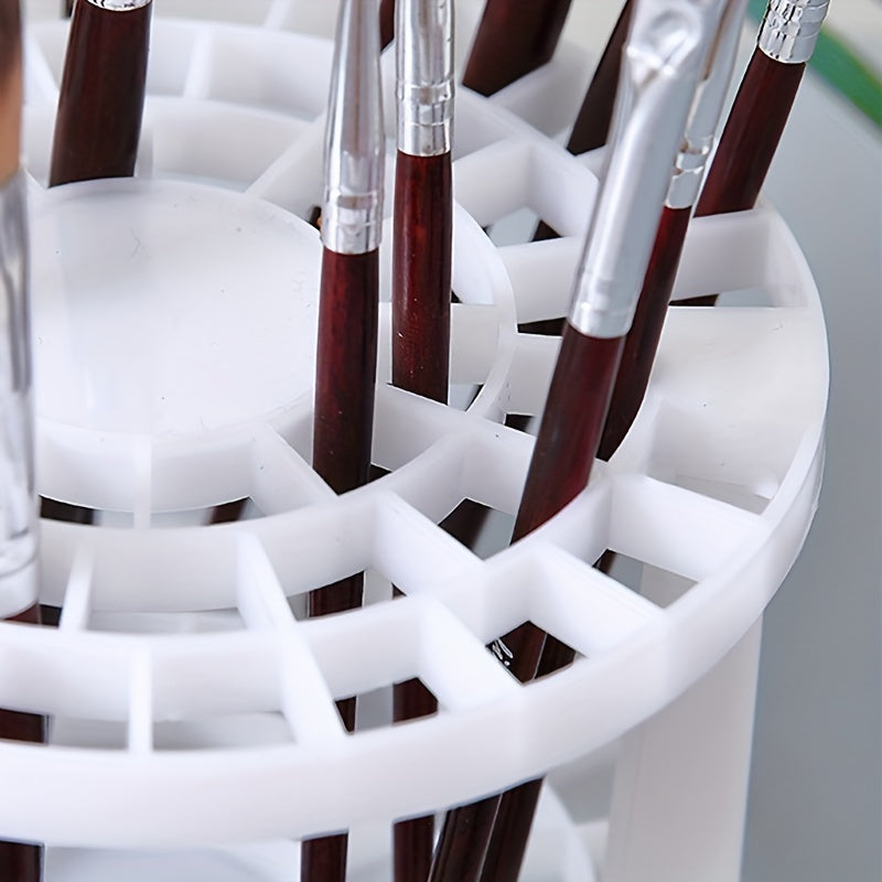 1pc Support de rangement pour pinceaux de maquillage, porte-crayon multi-trous, 49 grilles, grande capacité