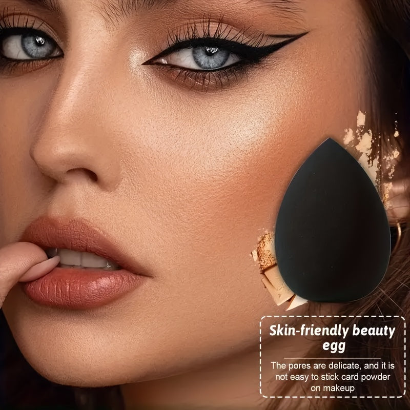 26pcs/47pcs de kit de maquillage complet noir tendance, sac de maquillage portable de grande capacité, pour répondre à tous vos besoins de beauté, cheveux en fibre douce pour beige clair sensible