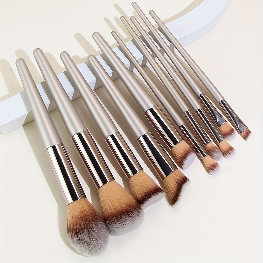 10 Champagne Nouveau pinceau de maquillage Outil de maquillage populaire pinceau de maquillage de fond de teint