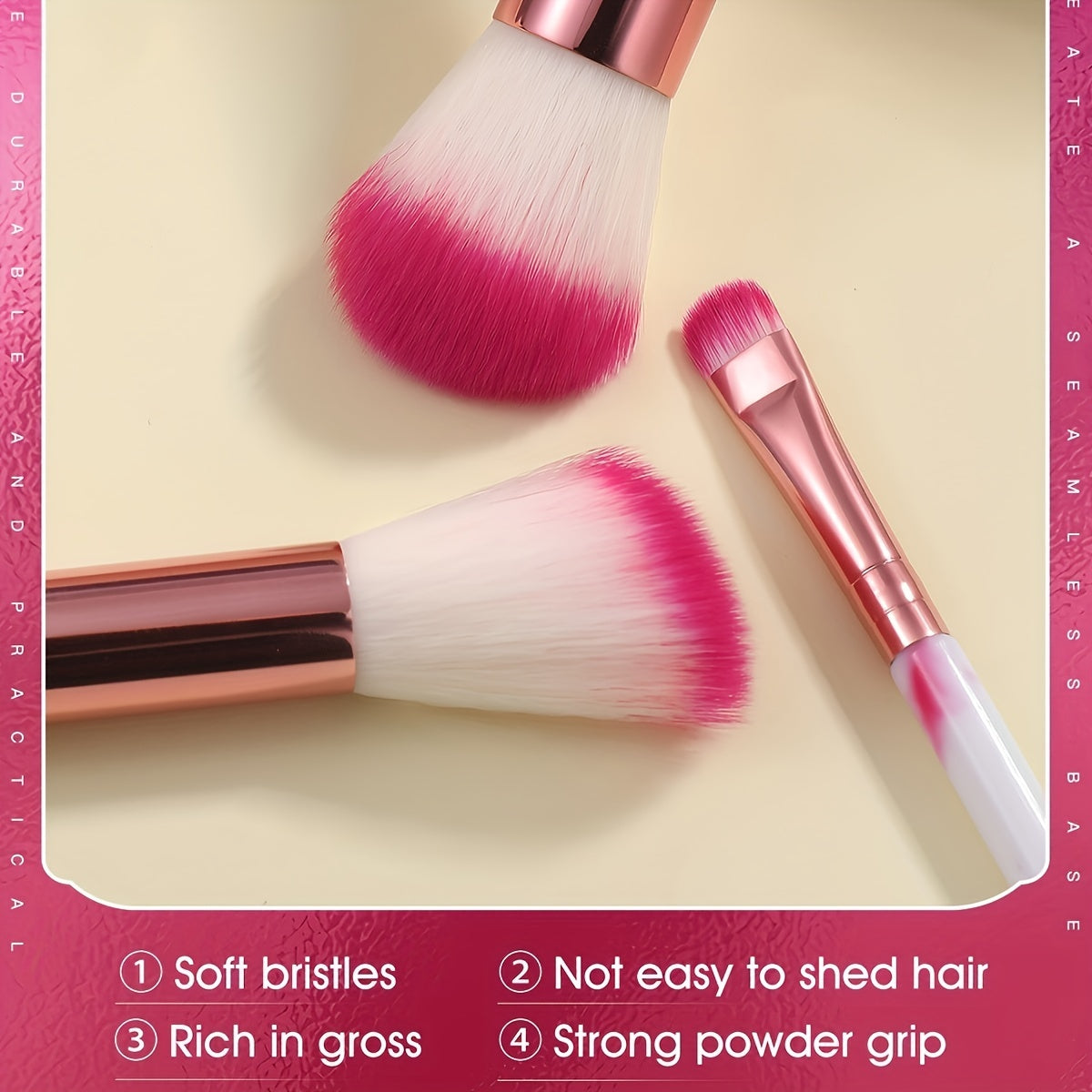 Ensemble de 10 pinceaux de maquillage en marbre de qualité supérieure