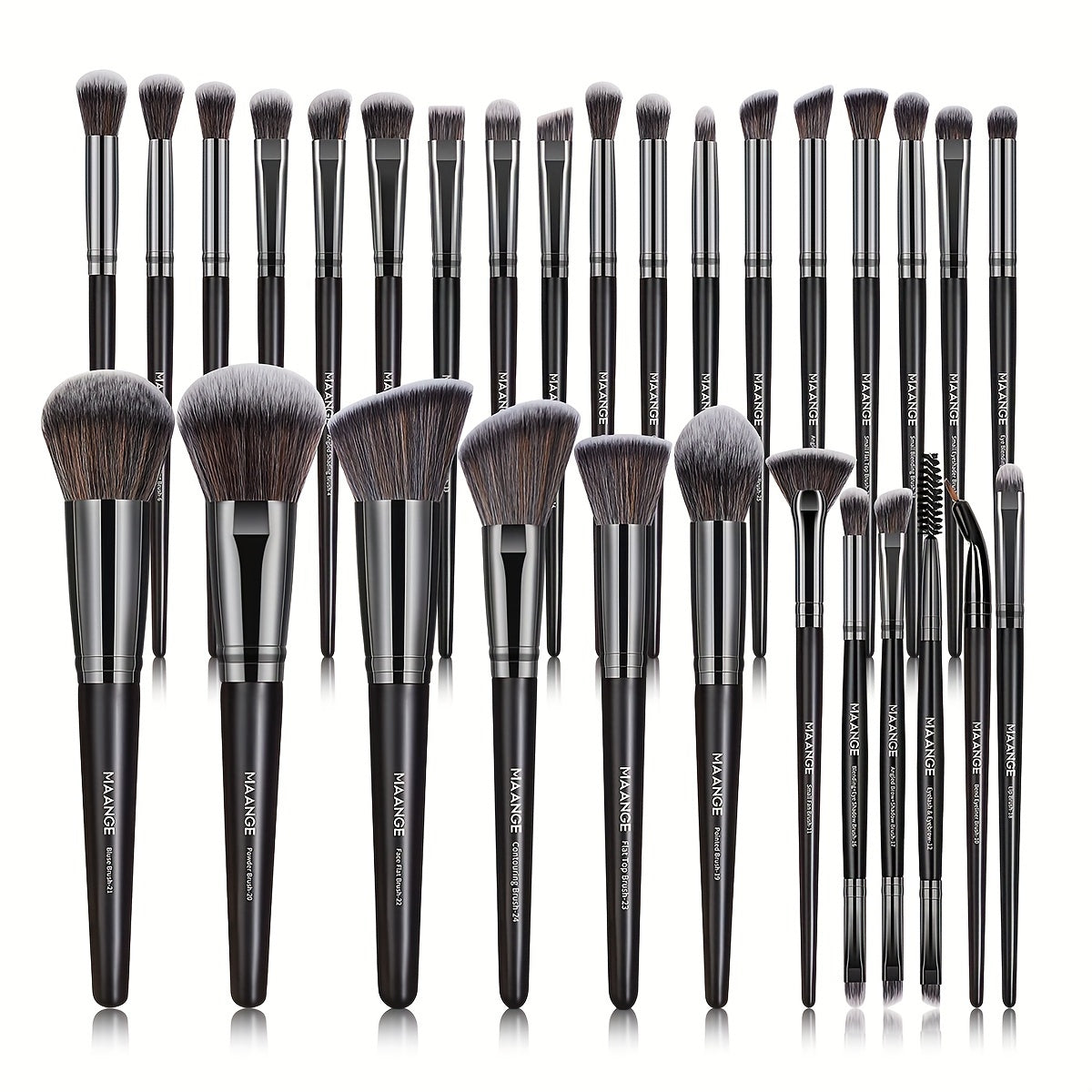 Ensemble complet de 30 pinceaux de maquillage professionnels, poils doux, pinceau à fard à joues synthétique de qualité supérieure, etc.